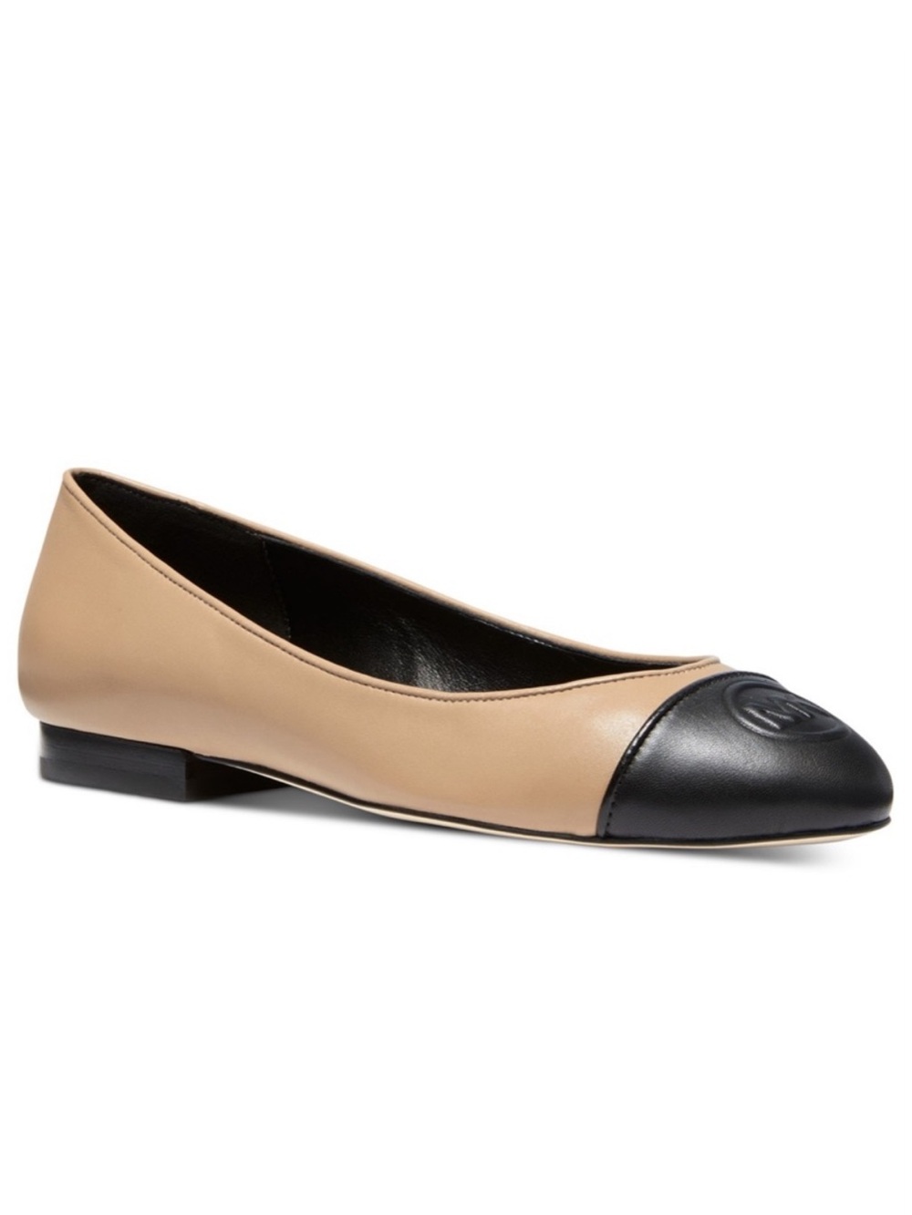 MICHAEL Michael Kors Dylyn Logo Ballet Flat Toffee Black size 9